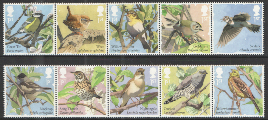 (image for) SG3948 / 57 2017 Songbirds unmounted mint set of 10 - Click Image to Close