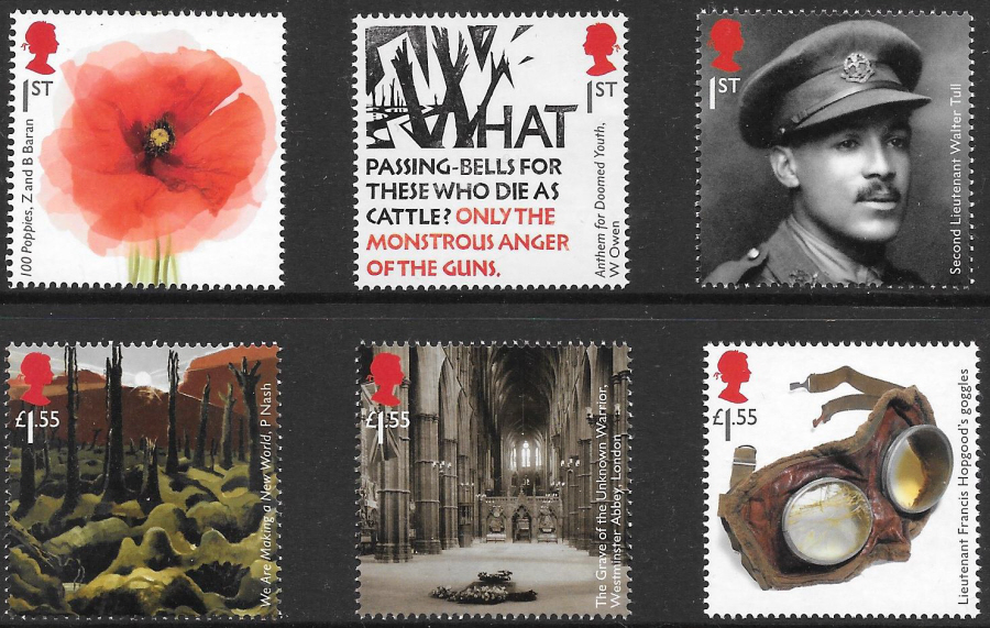 (image for) SG4133 / 38 2018 Great War 1918 unmounted mint set of 6