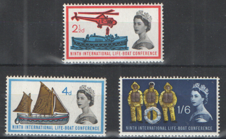 SG639 / 641 1963 Lifeboat Conference (Ordinary) unmounted mint set of 3