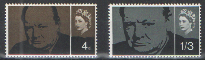 (image for) SG661 / 662 1965 Winston Churchill (Ordinary) unmounted mint set of 2 - Click Image to Close