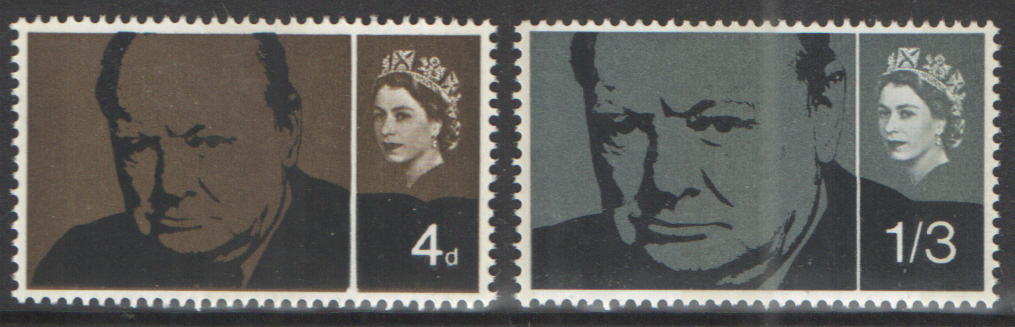 (image for) SG661p / 662p 1965 Winston Churchill (Phosphor) unmounted mint set of 2