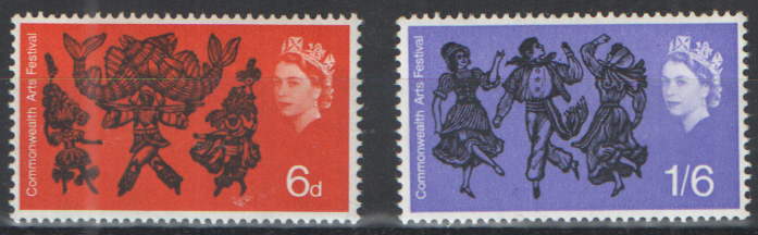 (image for) SG669 / 670 1965 Commonwealth Arts Festival (Ordinary) unmounted mint set of 2 - Click Image to Close