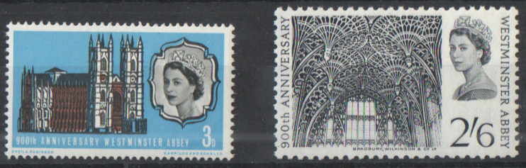(image for) SG687 / 688 1966 Westminster Abbey (Ordinary) unmounted mint set of 2