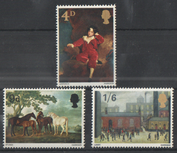 (image for) SG748 / 750 1967 British Paintings unmounted mint set of 3 - Click Image to Close