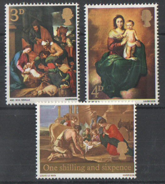 (image for) SG756 / 758 1967 Christmas unmounted mint set of 3