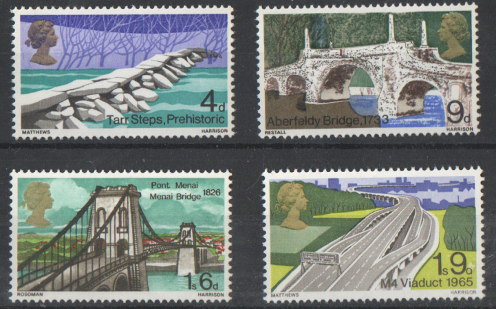 (image for) SG763 / 766 1968 British Bridges unmounted mint set of 4