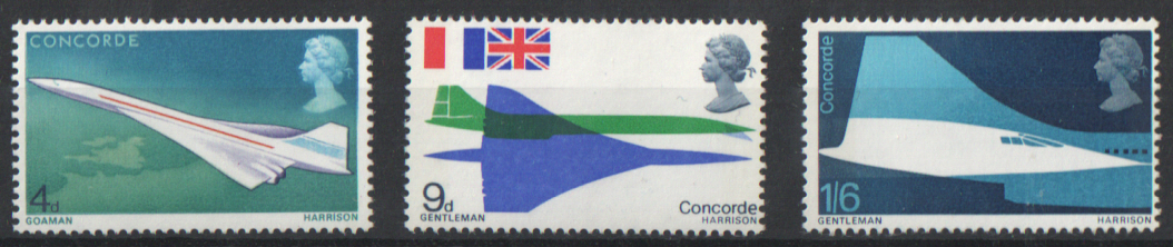 (image for) SG784 / 786 1969 Concorde unmounted mint set of 3 - Click Image to Close