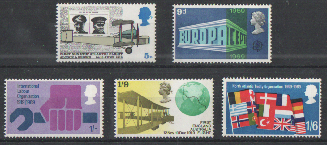 (image for) SG791 / 795 1969 Notable Anniversaries unmounted mint set of 5 - Click Image to Close