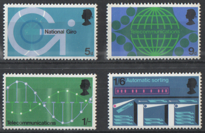 (image for) SG808 / 811 1969 Post Office Technology unmounted mint set of 4 - Click Image to Close