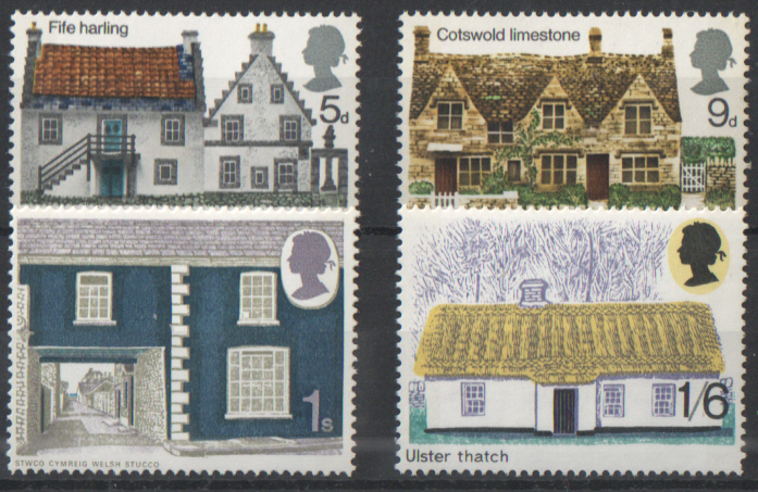 (image for) SG815 / 818 1970 Rural Architecture unmounted mint set of 4 - Click Image to Close