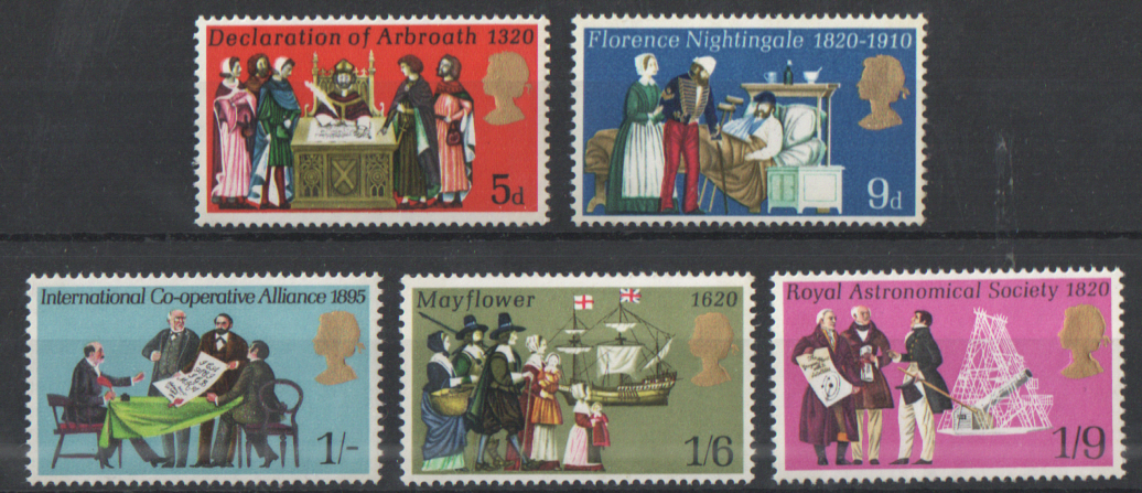 (image for) SG819 / 823 1970 General Anniversaries unmounted mint set of 5