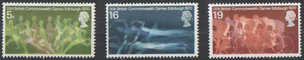 (image for) SG832 / 834 1970 Commonwealth Games unmounted mint set of 3 - Click Image to Close
