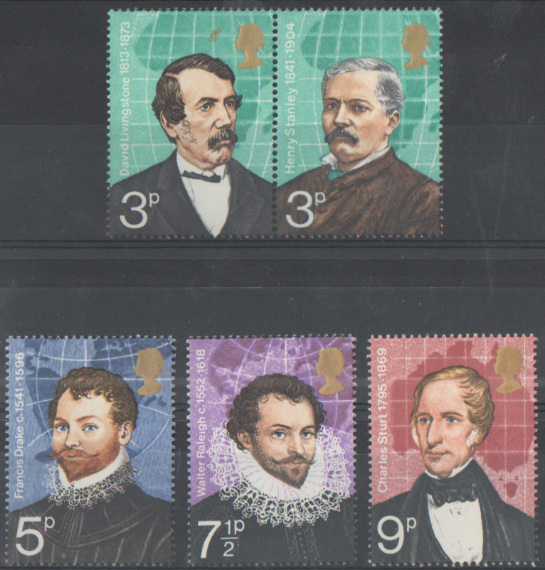 (image for) SG923 / 927 1973 British Explorers unmounted mint set of 5 - Click Image to Close