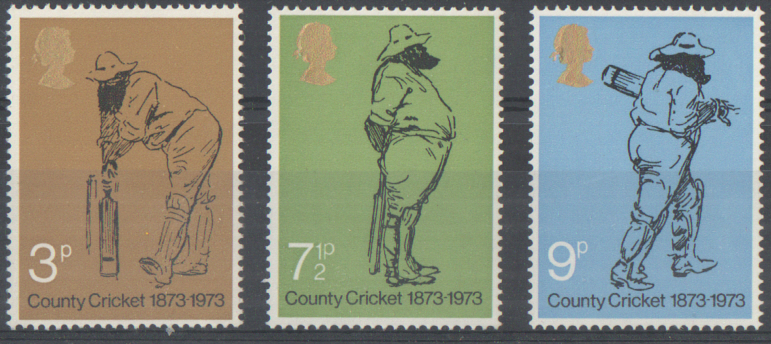 (image for) SG928 / 930 1973 County Cricket unmounted mint set of 3 - Click Image to Close