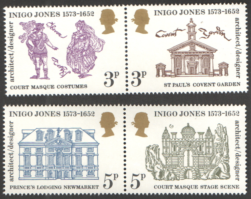 (image for) SG935 / 938 1973 Inigo Jones unmounted mint set of 4 - Click Image to Close
