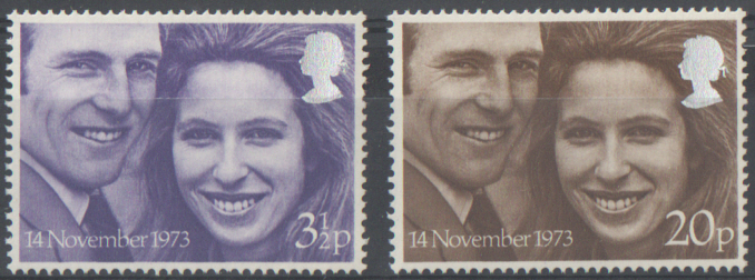 (image for) SG941 / 942 1973 Royal Wedding unmounted mint set of 2