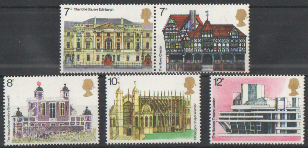 (image for) SG975 / 979 1975 European Architecture unmounted mint set of 5 - Click Image to Close
