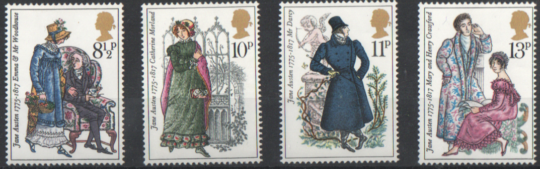 (image for) SG989 / 992 1975 Jane Austen unmounted mint set of 4