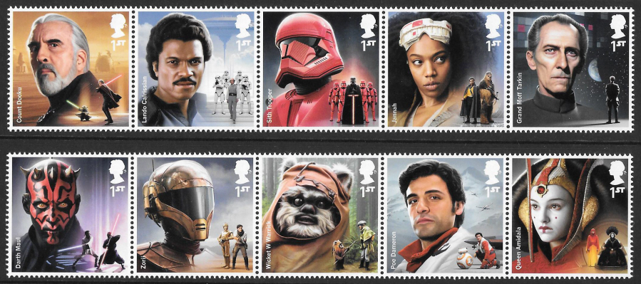 (image for) SG4292 / 01 2019 Star Wars unmounted mint set of 10 - Click Image to Close
