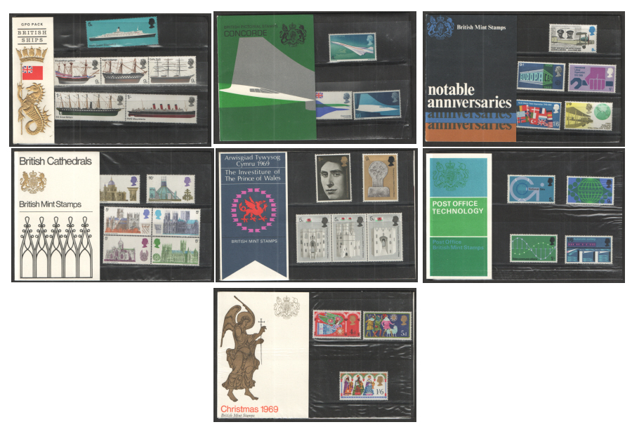 (image for) 1969 Commemorative Presentation Pack Year Set