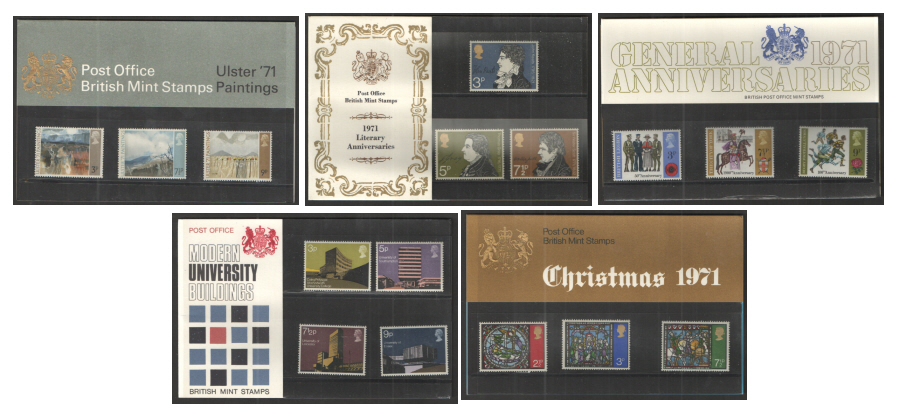 (image for) 1971 Commemorative Presentation Pack Year Set