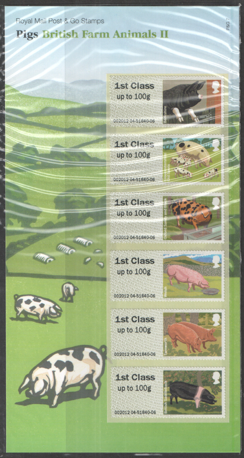2012 Farm Animals II: Pigs Post & Go Presentation Pack P&G7