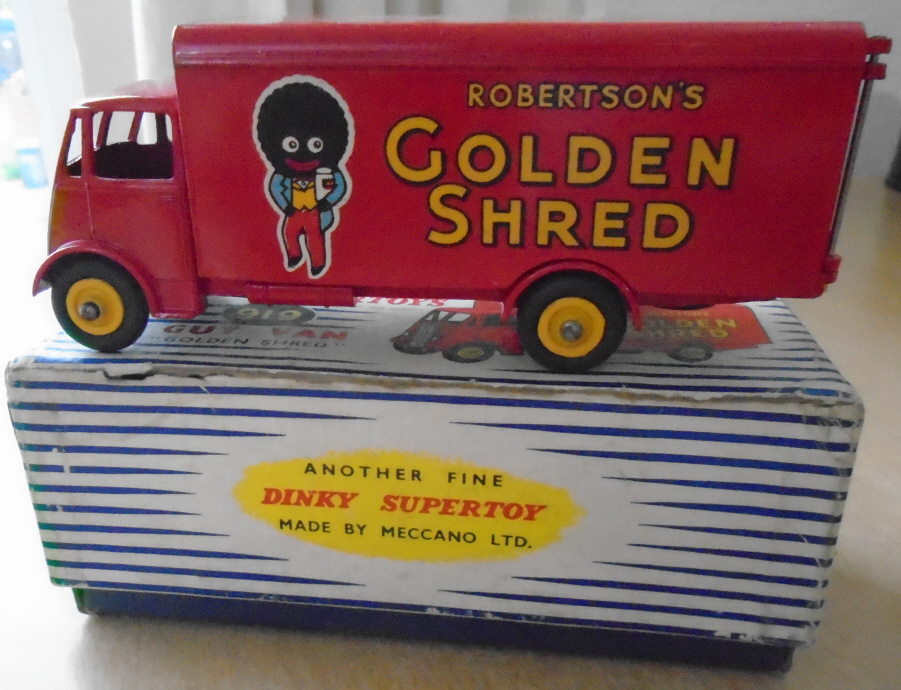 (image for) Dinky Supertoys 919 Guy Van "Golden Shred" in original box.