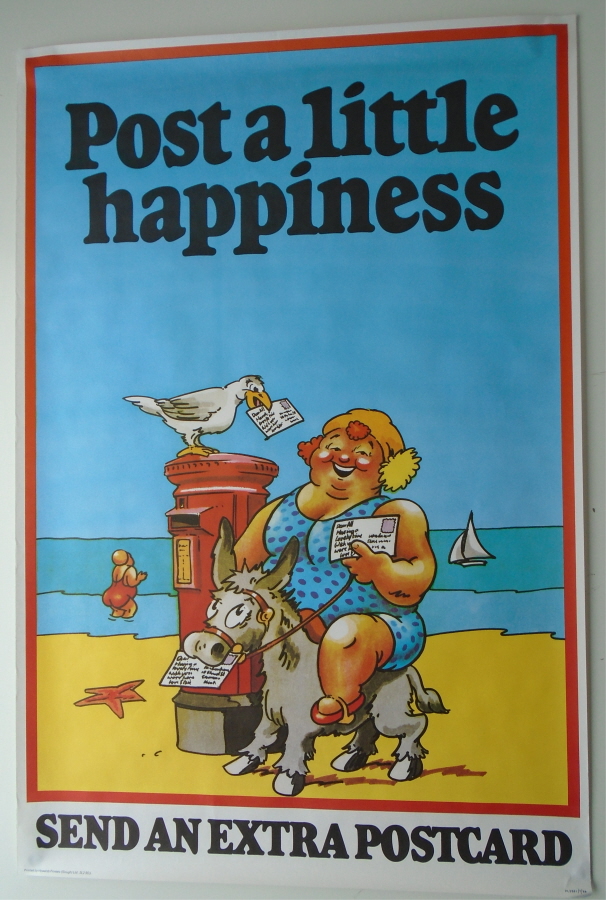 (image for) 1984 "Post A Little Happiness" large poster. PL2681/7/84.
