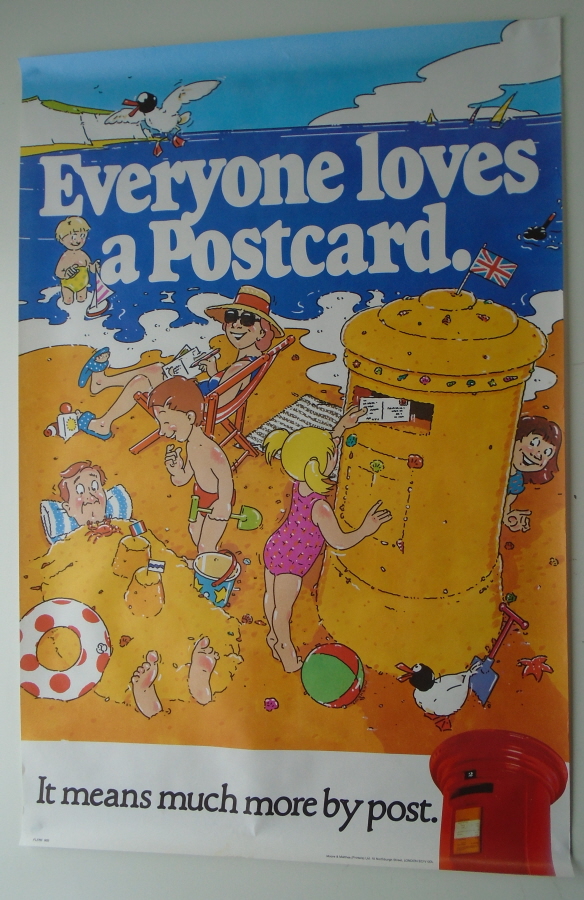 (image for) 1985 "Everyone Loves A Postcard" large poster. PL2795 6/85.