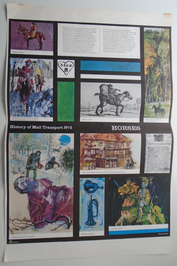 (image for) GPO History of Mail Transport No. 2 - Horses. Vintage poster SPWDC3.