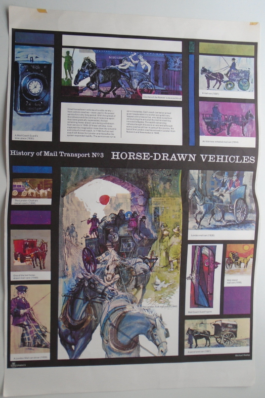 (image for) GPO History of Mail Transport No. 3 - Horse-Drawn Vehicles. Vintage poster SPWDC3.