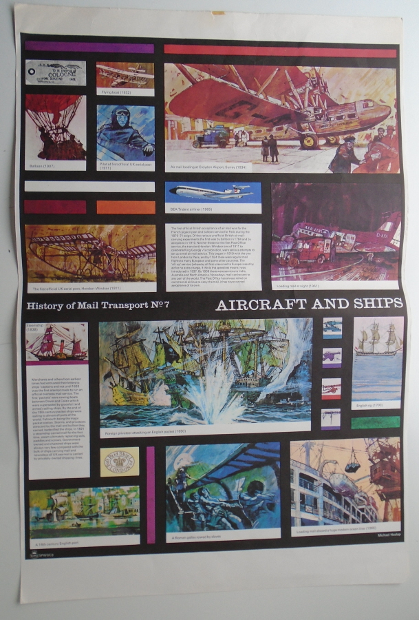 (image for) GPO History of Mail Transport No. 7 - Aircraft & Ships. Vintage poster SPWDC3.