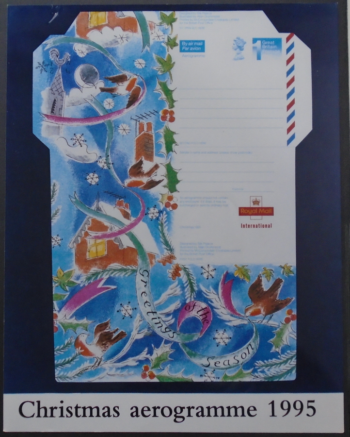 (image for) 1995 Christmas Aerogramme Royal Mail press publicity photograph. Circa 203mm x 254mm.
