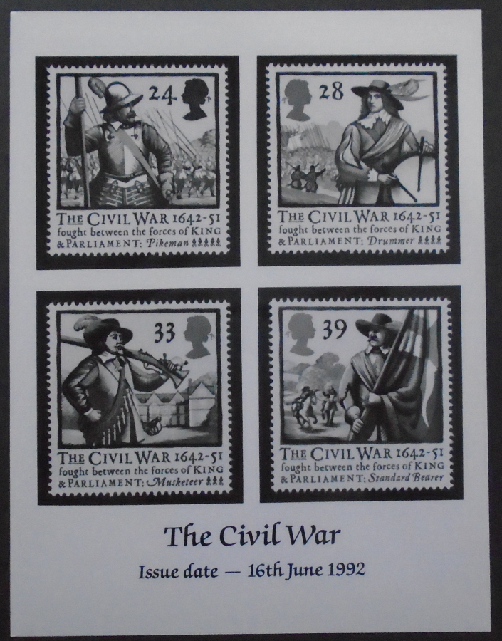 (image for) 1992 Civil War monochrome Royal Mail press publicity photograph. Circa 165mm x 215mm.