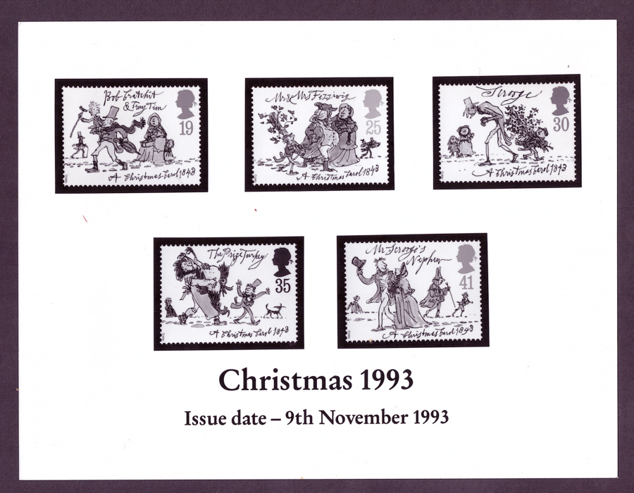 (image for) 1993 Christmas monochrome Royal Mail press publicity photograph. Circa 215mm x 165mm.