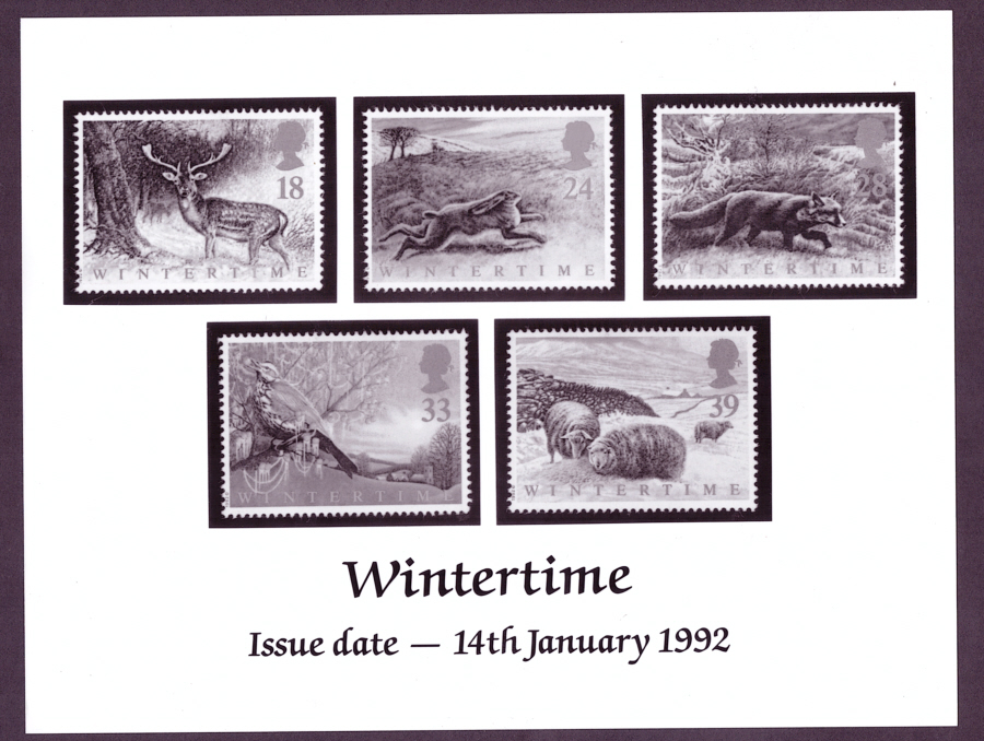 (image for) 1992 Wintertime monochrome Royal Mail press publicity photograph. Circa 215mm x 165mm.