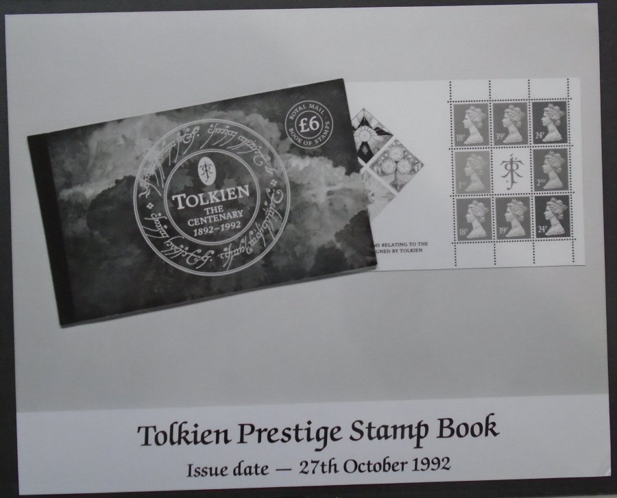 (image for) 1992 Tolkien Prestige Book monochrome Royal Mail press publicity photograph. Circa 254mm x 203mm.
