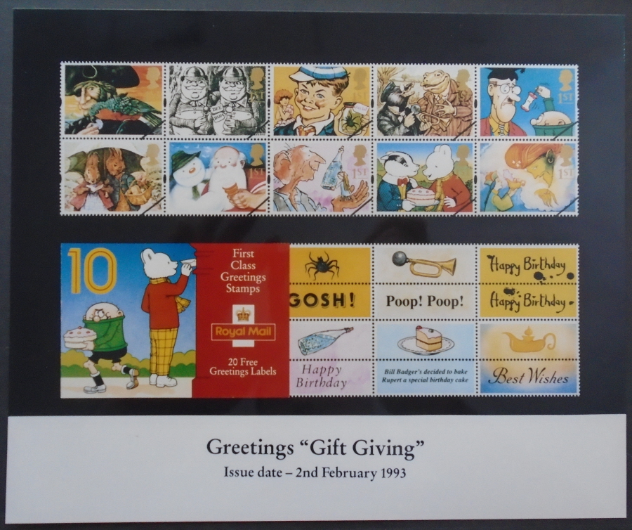 (image for) 1993 Greetings Stamps colour Royal Mail press publicity photograph. Circa 254mm x 203mm.