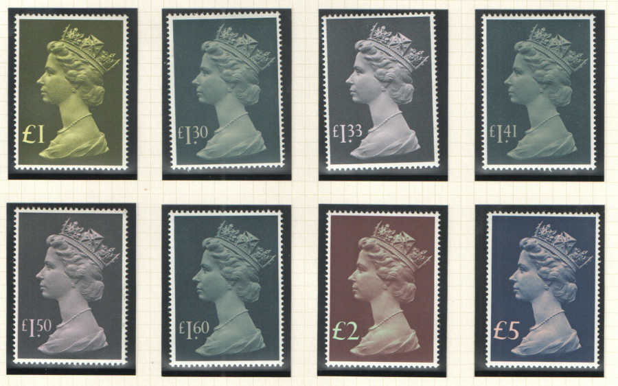 (image for) SG1026 / 28 1977 Large Format Machins Unmounted Mint Set of 8 - Click Image to Close