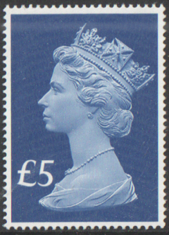 (image for) U3920 £5 Ultramarine 65th Anniversary of Accession Machin Unmounted Mint
