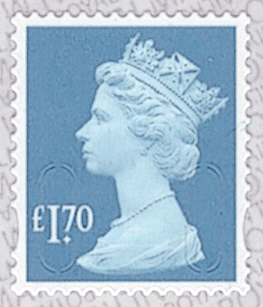 (image for) 2020 £1.70 Marine Turquoise M21L SBP1 Cyl W1 Col. 2 Row 1 Machin cylinder block