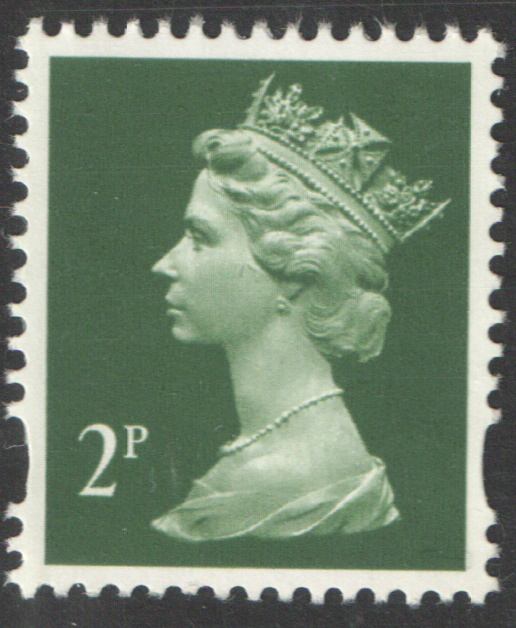 (image for) DG20.17 2p Dark Green 19-02-98 right margin warrant 612 Machin block of 14