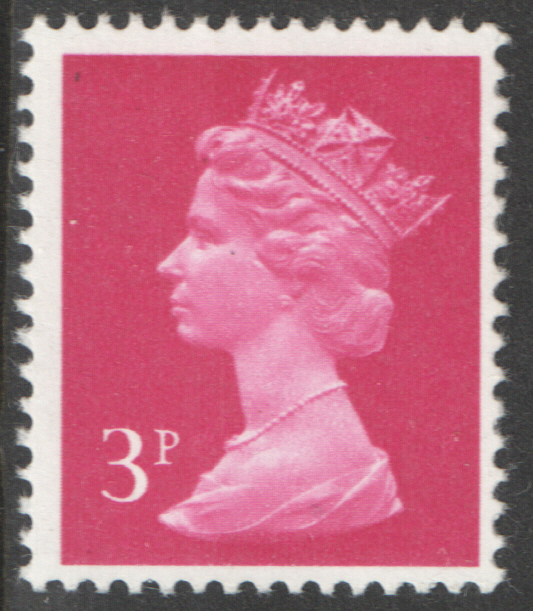 (image for) 1983 3p Rose Red ACP(H) / DEX Cyl 43 dot (omitted) Machin Cylinder Block