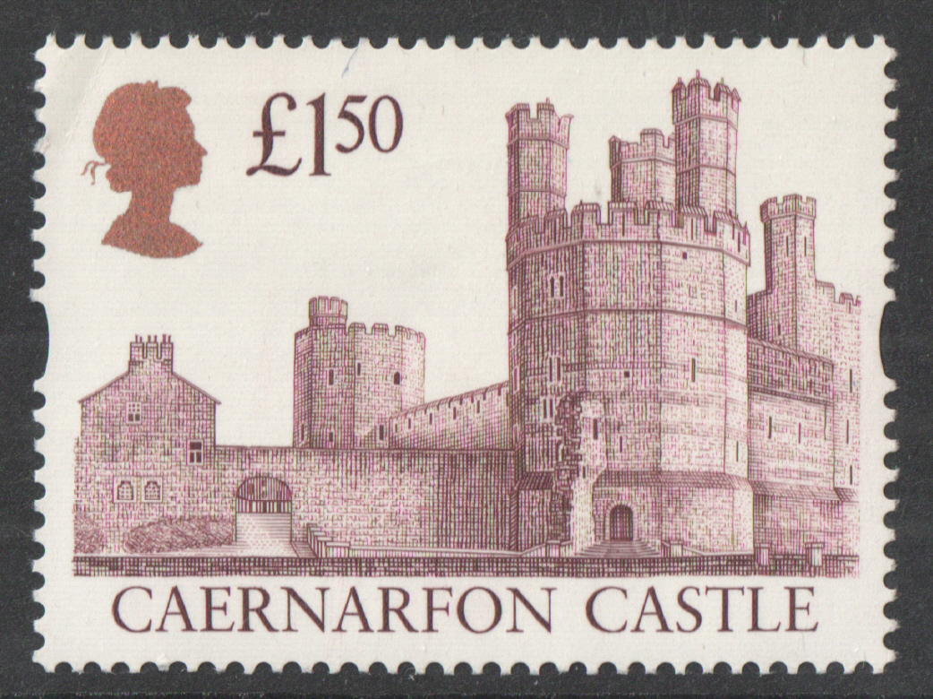(image for) 1997 Enschede Castle £1.50 Burgundy Plate 1A 1A Block of 4