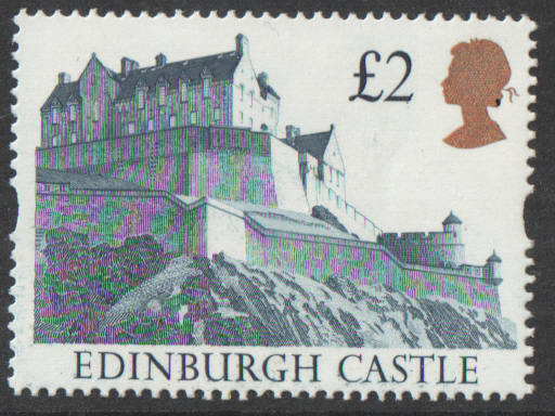 (image for) 1992 Harrison Castle £2.00 Blue Plate 3L Translucent Paper Block of 4