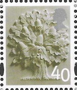 (image for) 2004 40p England D1 D1 (D1) Dot Cylinder Block