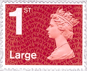 (image for) 2018 1st Class Large Royal Mail Red Machin M18L SBP2i C2 R1 Cylinder W1 block - Click Image to Close