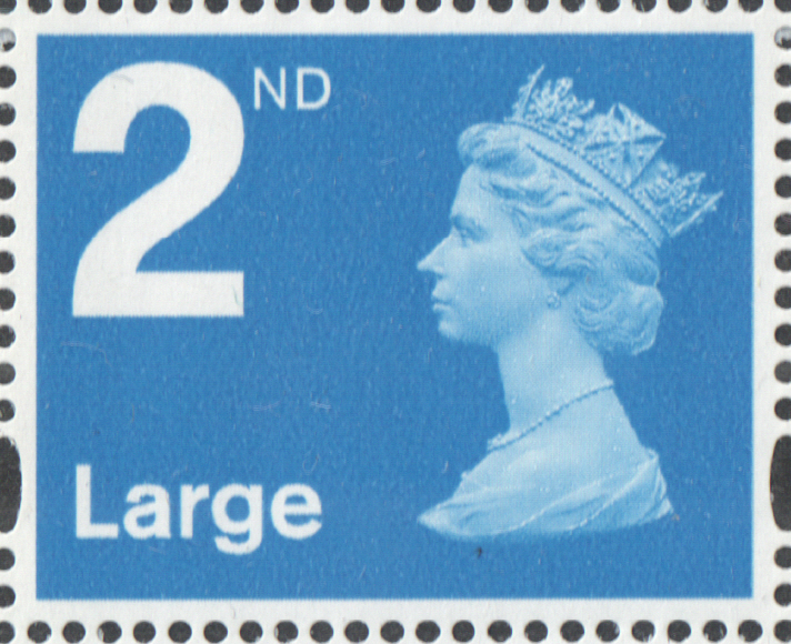 (image for) 2nd Class Large PIP Light Blue 16/05/06 Right Margin date block of 6