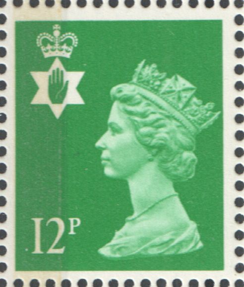 (image for) 1986 Northern Ireland 12p Emerald Green Cylinder Q2 Q2 block - Click Image to Close