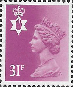 (image for) 1984 Northern Ireland 31p Lilac PCP(H) / DEX Cyl Q4 cylinder block